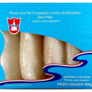 Lombo bacalhau salgado (Gadus Macrocephalus) cx 800g