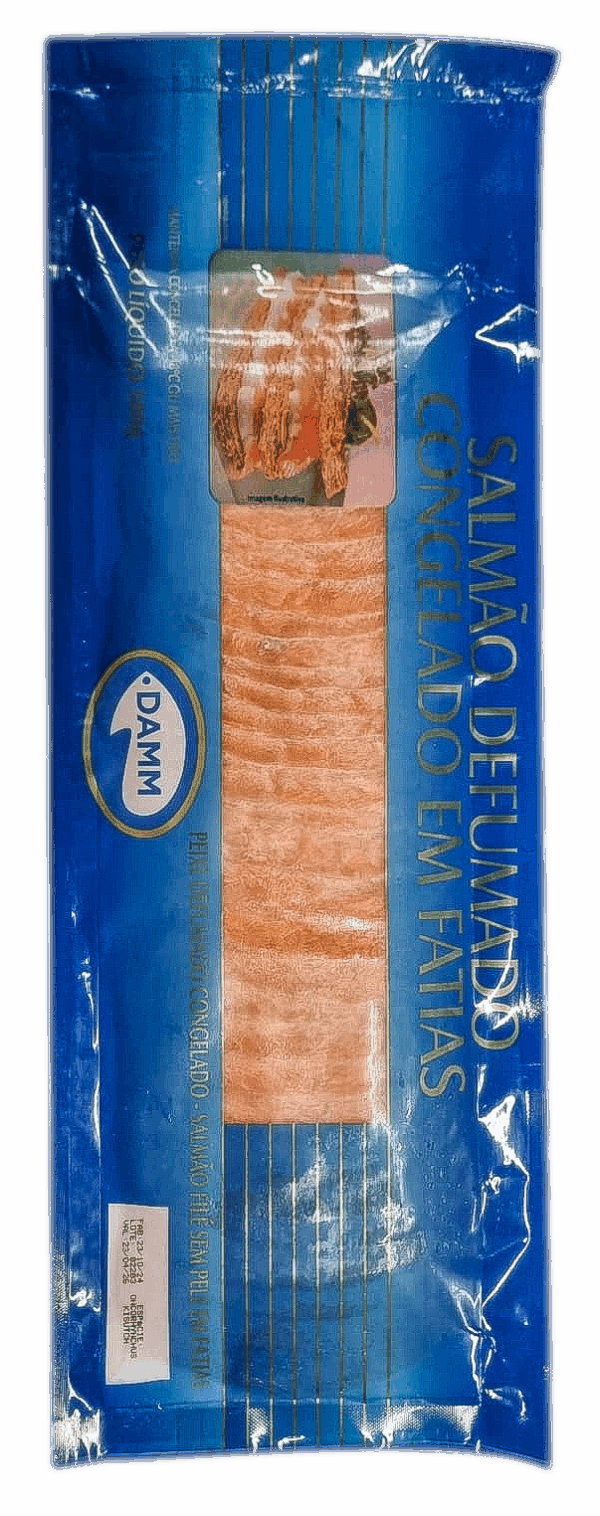 Filé de salmão defumado fatiado 500g